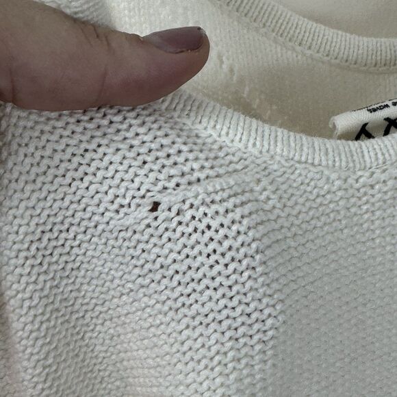 Roxy Shirt Woman Sz L White Tank Coastal Cottage Beach Festival Resort Tropical - Picture 4 of 9